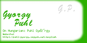 gyorgy puhl business card